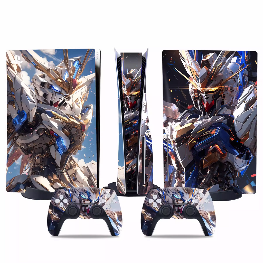 Decal lụa Protective skin sticker cho PS5 Gundam anime rx78 aerial exia ...