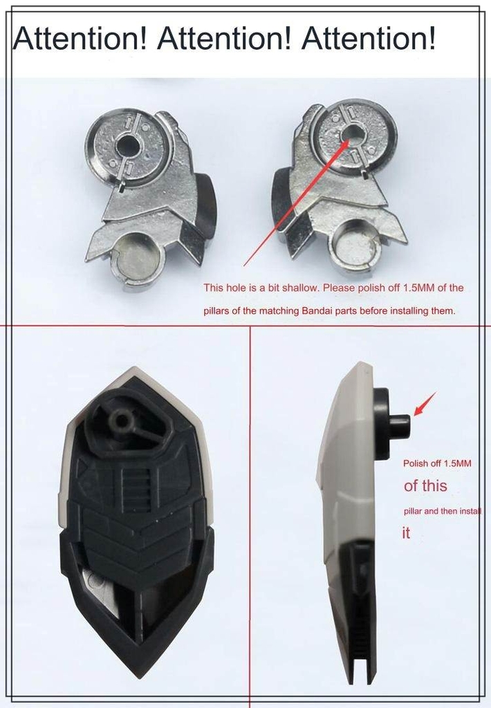 Phụ kiện mô hình ACE độ custom METAL FRAME part set cho MG Barbatos gundam