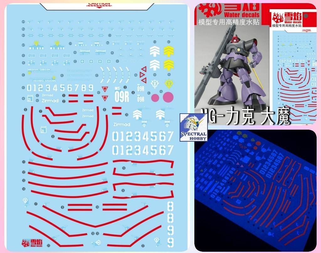 Decal nước dán mô hình MG HG RICKDOM / DOM các loại - Water Sticker