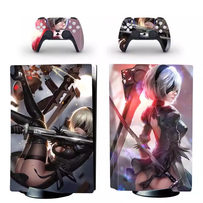 Decal lụa Protective skin sticker cho PS5 NieR Automata Game YoRHa