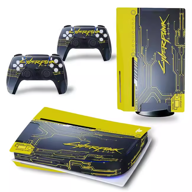 Decal lụa Protective skin sticker cho PS5 Cyberpunk 2077 Game