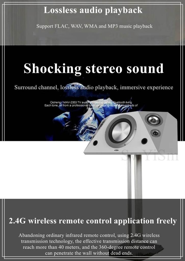 Loa Không Dây 150W Professional Full Crossover 2.1 Multimedia Speaker System Subwoofer Bluetooth 5.0 Diamond Tears