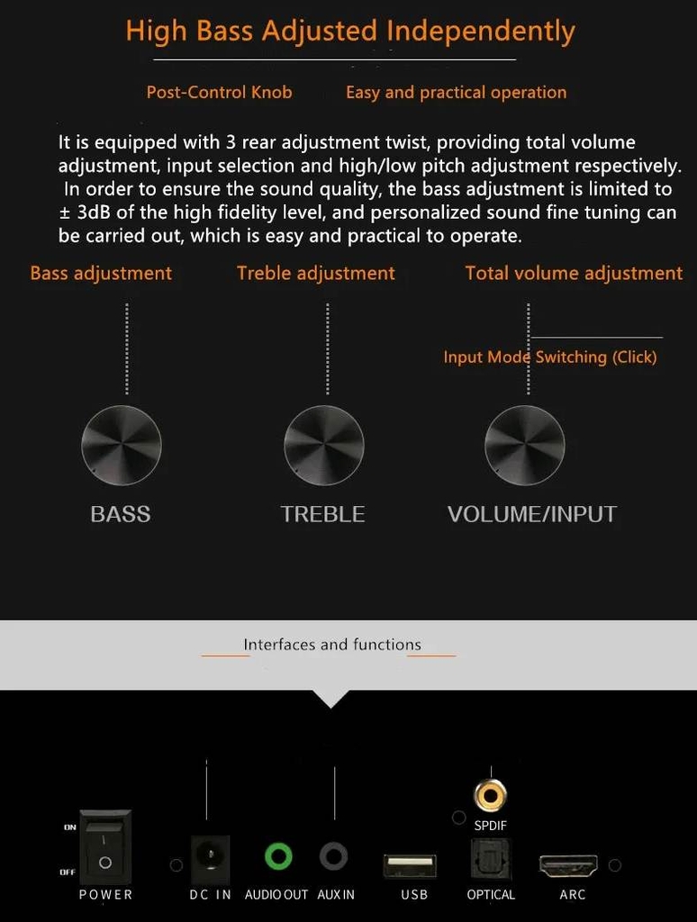 Loa Không Dây 150W Professional Full Crossover 2.1 Multimedia Speaker System Subwoofer Bluetooth 5.0 Diamond Tears