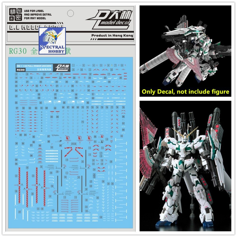 Decal nước dán mô hình RG HG UNICORN BANSHEE Full Armor FA Perfectibility Water sticker