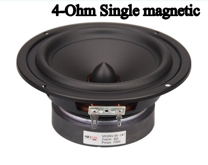 Loa trầm HIFI DIY 5 inch basin woofer mid-bass speaker Anti Magnetic 35W-70W S5-147 subwoofer