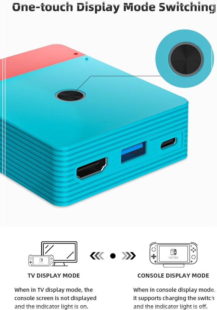 Đế sạc AOLION Fast Charger video converter cho NS Switch Samsung huawei LG xiaomi apple Mini Portable TV Dock Magnetic DN601