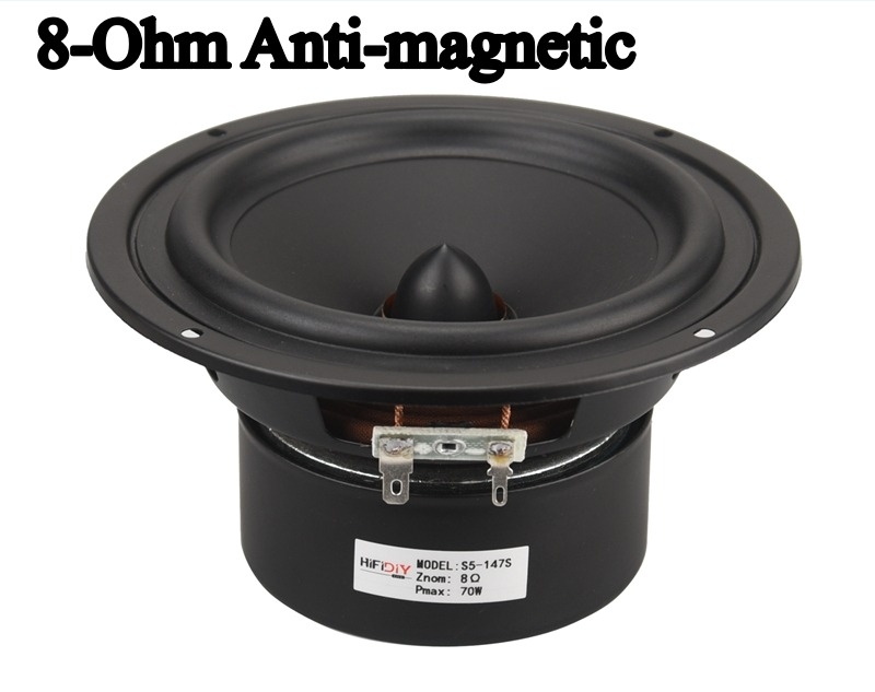 Loa trầm HIFI DIY 5 inch basin woofer mid-bass speaker Anti Magnetic 35W-70W S5-147 subwoofer