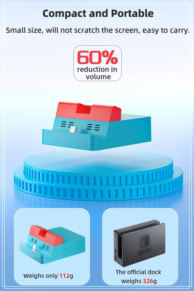 Đế sạc AOLION Fast Charger video converter cho NS Switch Samsung huawei LG xiaomi apple Mini Portable TV Dock Magnetic DN601