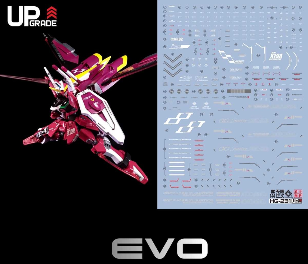 Decal nước dán mô hình Immortal Justice / Infinite Justice Gundam HG các loại - Water sticker