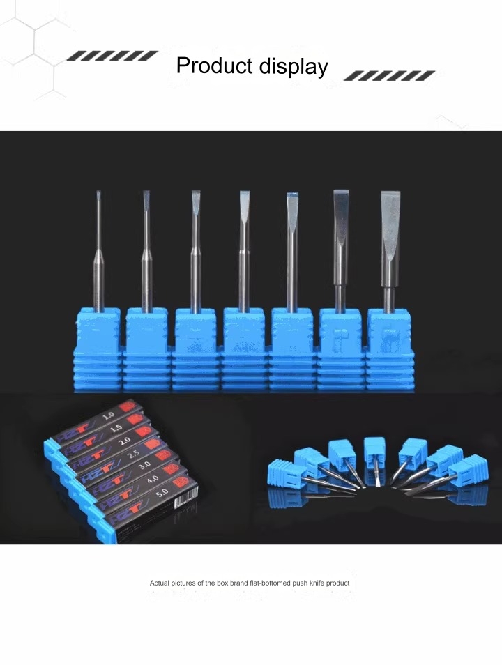 Dụng cụ HMT chisel lưỡi đẩy phẳng / khoan bằng đa năng 2.0 Multi-purpose flat bottom push knife vonfram