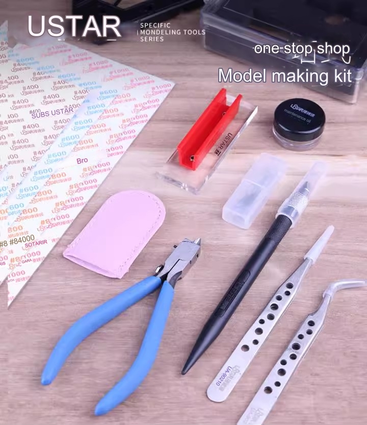 Bộ dụng cụ Ustar bản nâng cao ADVANCED Model Kit Set UA91561 (kìm dũa mài dao nhíp chống gỉ)