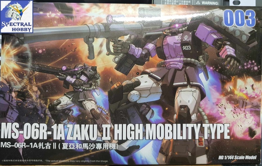 Mô hình lắp ráp HG 1/144 HG MS-06R-1A Zaku II High Mobility Type Black Tri-Star Gaogao model