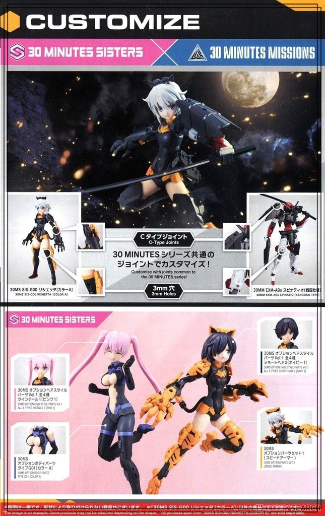Mô hình lắp ráp 30MS SIS-G00 Rishetta Color A MINUTE SISTERS - bandai
