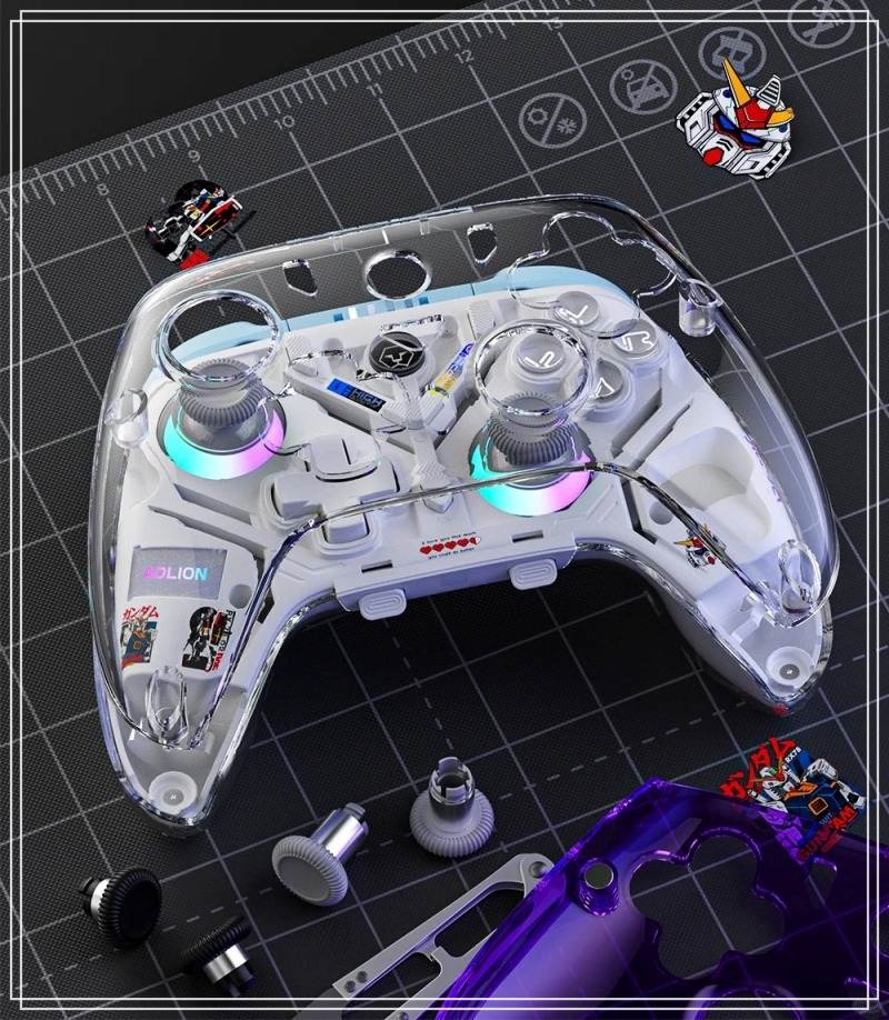 Tay cầm chơi game AOLION không dây AL-K10 EVA RGB Dual hall 2.4g Bluetooth Wireless cho PC Switch NS Android iOS