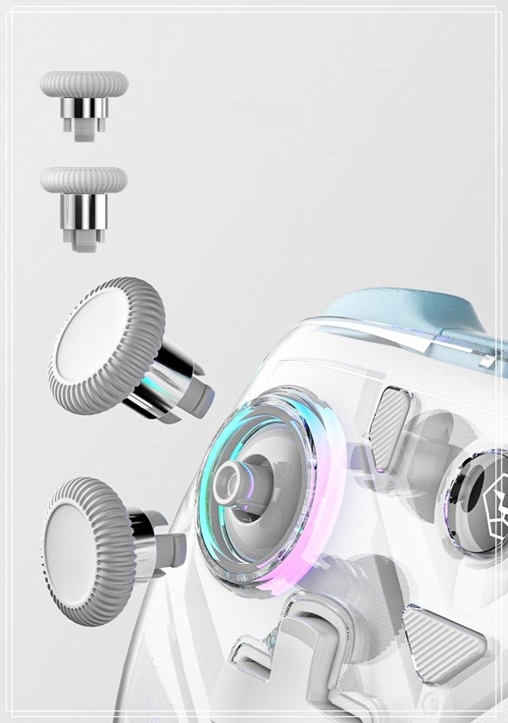 Tay cầm chơi game AOLION không dây AL-K10 EVA RGB Dual hall 2.4g Bluetooth Wireless cho PC Switch NS Android iOS