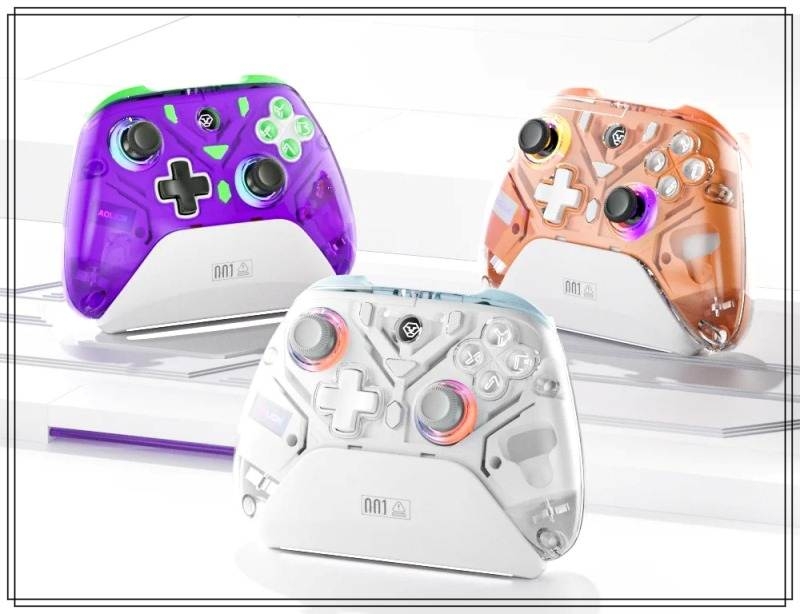 Tay cầm chơi game AOLION không dây AL-K10 EVA RGB Dual hall 2.4g Bluetooth Wireless cho PC Switch NS Android iOS