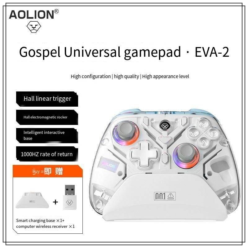 Tay cầm chơi game AOLION không dây AL-K10 EVA RGB Dual hall 2.4g Bluetooth Wireless cho PC Switch NS Android iOS