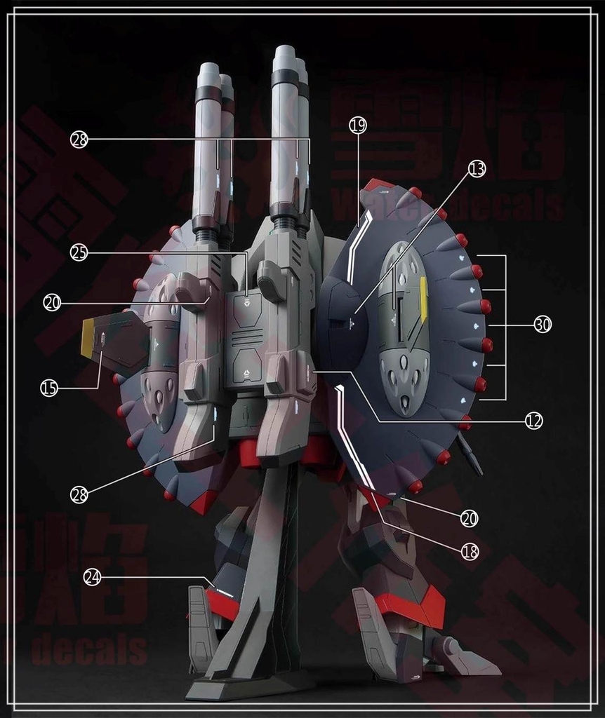 Decal nước dán mô hình Destroy gundam HG các loại water sticker