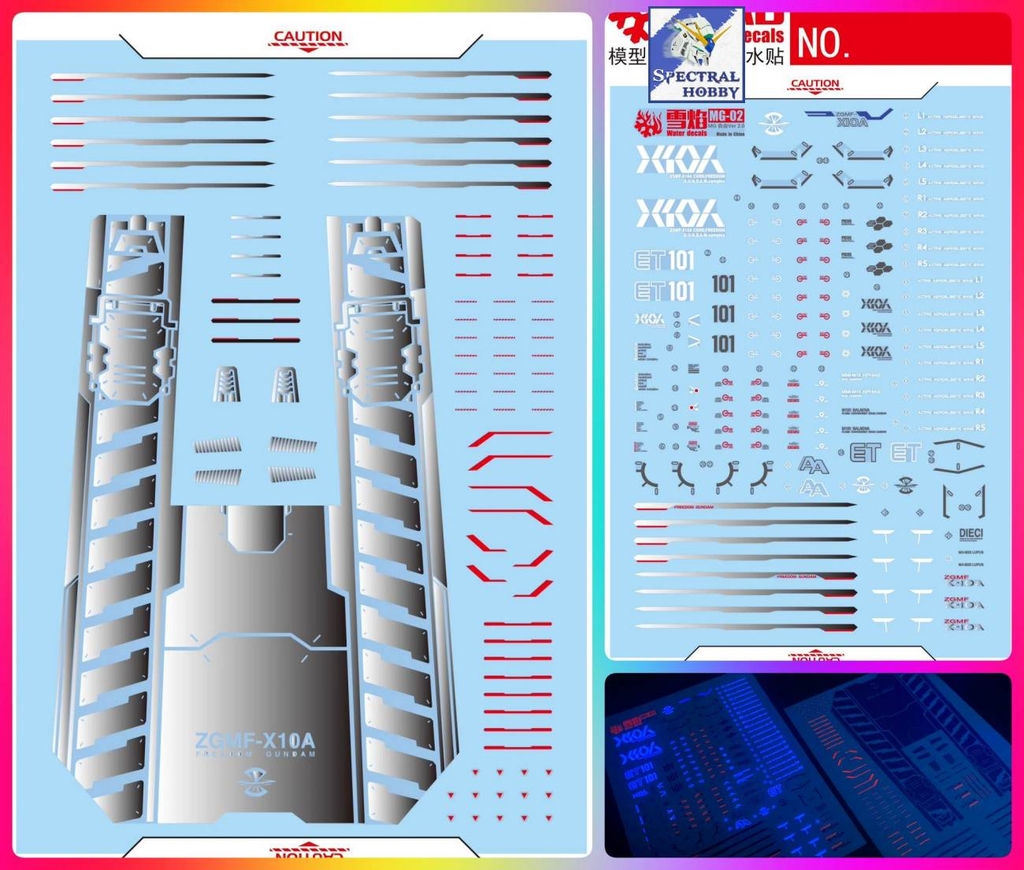 Decal nước dán mô hình MG FREEDOM Gundam FM SD các loại - Water sticker