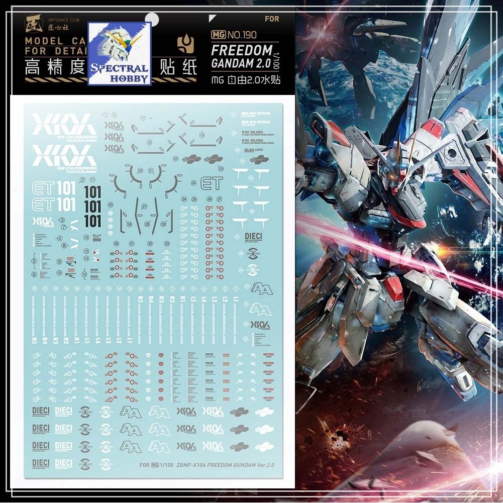 Decal nước dán mô hình MG FREEDOM Gundam FM SD các loại - Water sticker