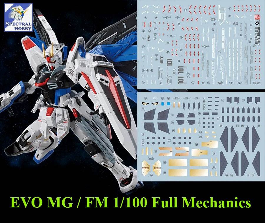 Decal nước dán mô hình MG FREEDOM Gundam FM SD các loại - Water sticker