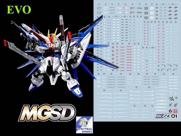 Decal nước dán mô hình MGSD FREEDOM các loại Water sticker