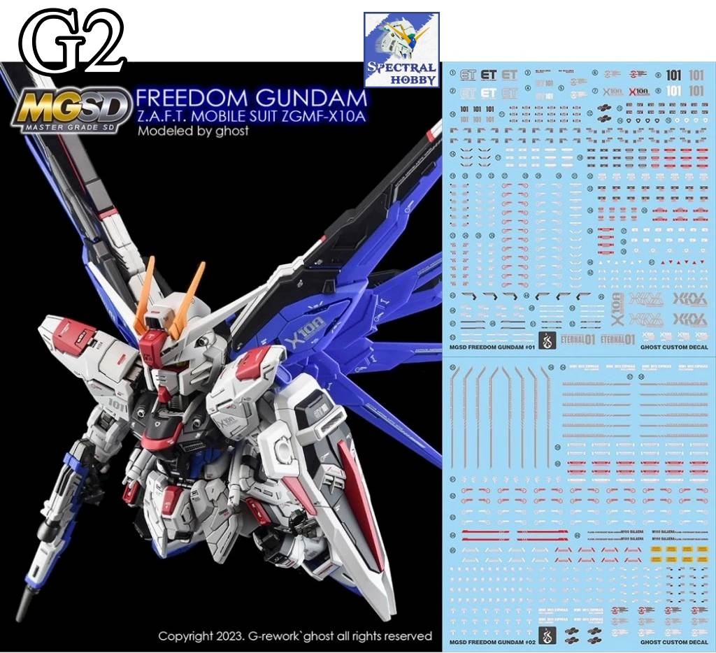 Decal nước dán mô hình MGSD FREEDOM các loại Water sticker