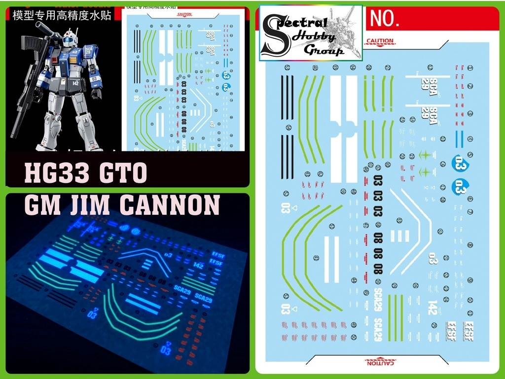Decal nước dán mô hình HG GTO FSD RX78 Local GM Jim sniper - Water sticker