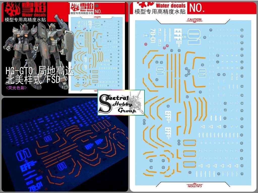 Decal nước dán mô hình HG GTO FSD RX78 Local GM Jim sniper - Water sticker