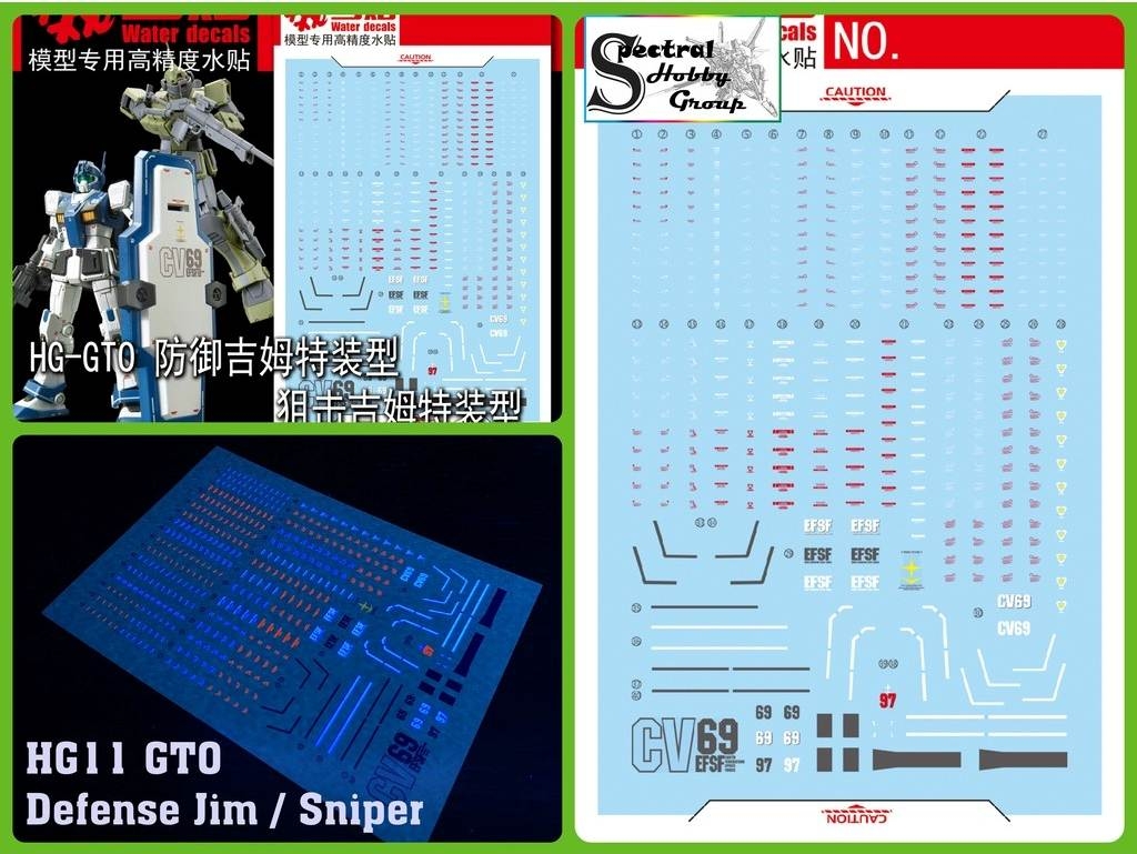 Decal nước dán mô hình HG GTO FSD RX78 Local GM Jim sniper - Water sticker
