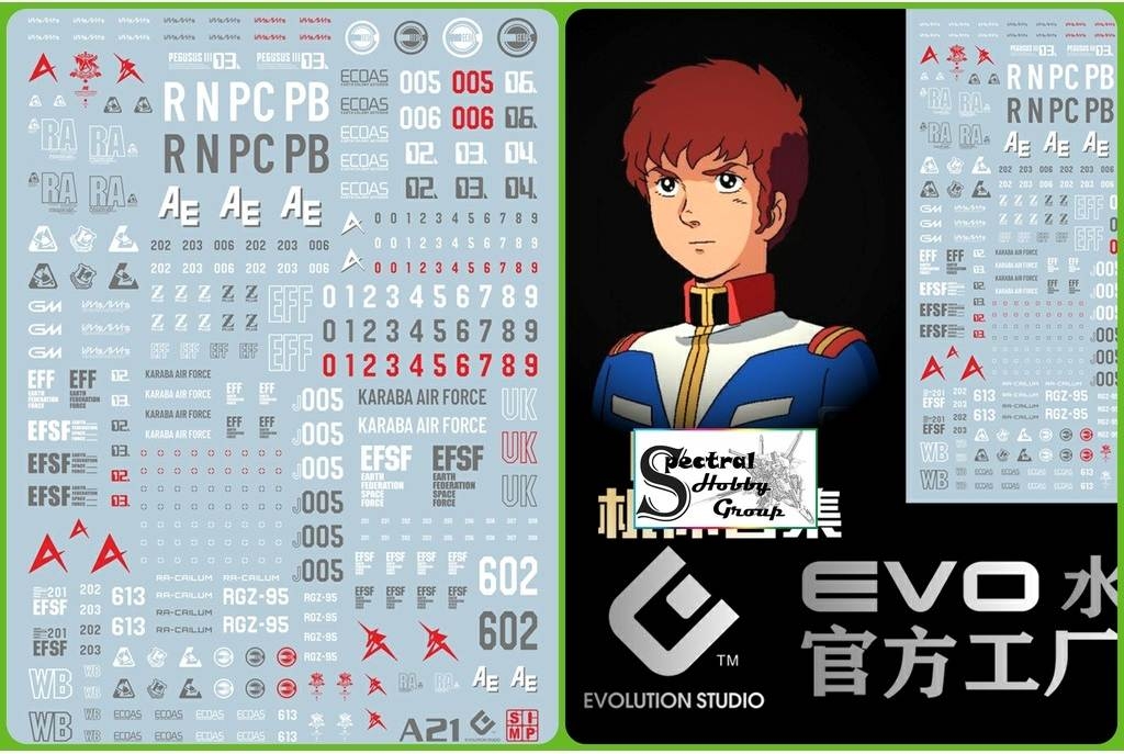 Decal nước dán mô hình Logo Gundam Seed Destiny MSV 00 UC EFSF Zeon các loại water sticker