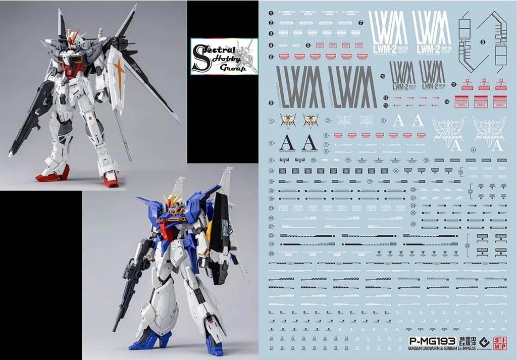 Decal nước dán mô hình Re/100 1/00 GUNDAM LINDWURM Ex Impulse - water sticker