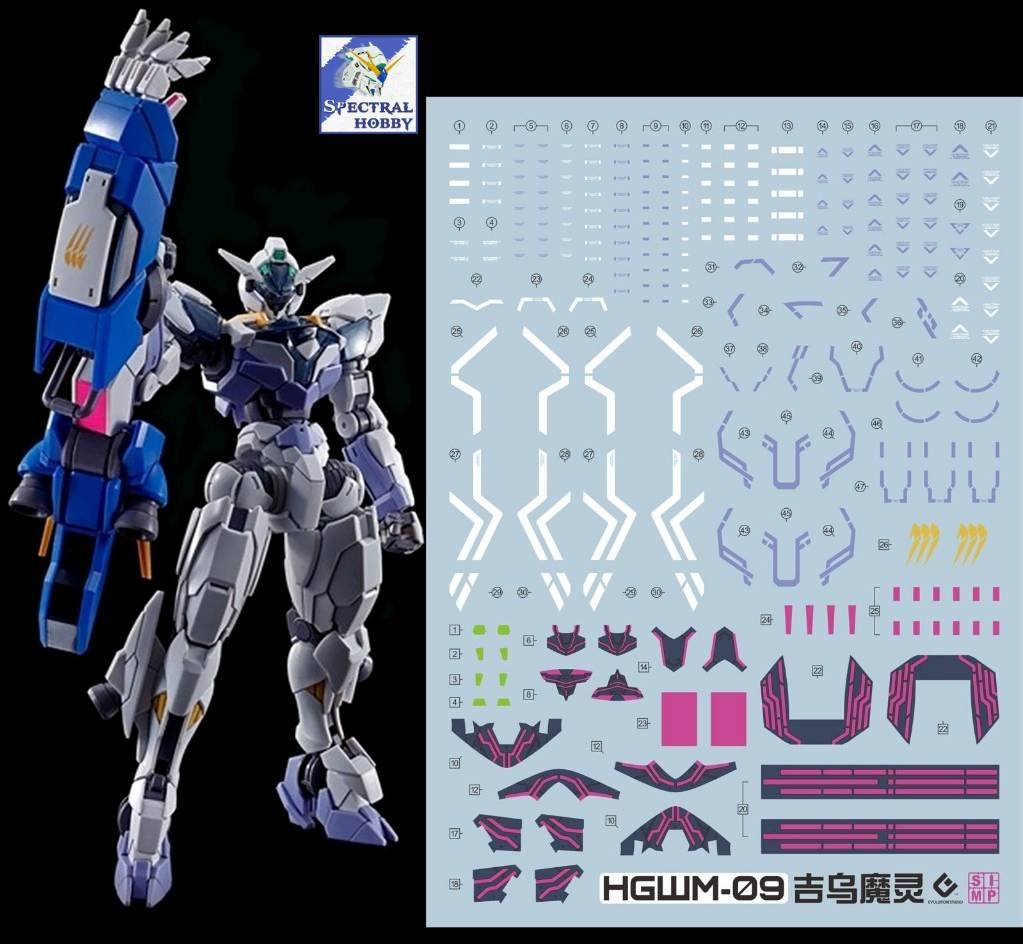 Decal nước dán mô hình LFRITH | UR | THORN JIU Gundam WITCH MERCURY water sticker