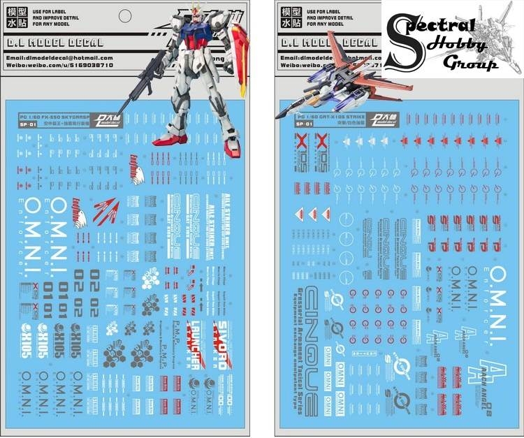 Decal nước dán mô hình PG PERFECT - STRIKE Rouge Cyberise các loại Water sticker