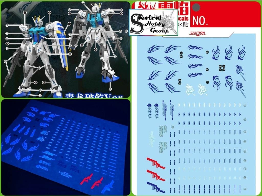 Decal nước dán mô hình EG HG RG STRIKE Rouge các loại Water sticker