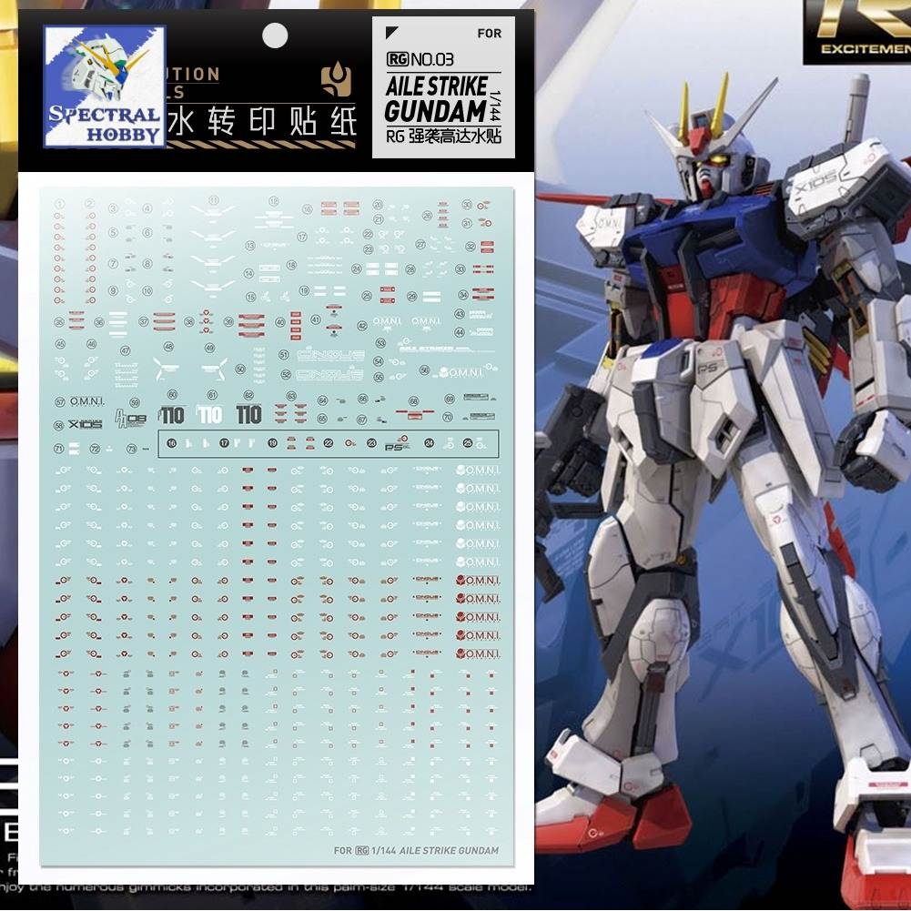 Decal nước dán mô hình EG HG RG STRIKE Rouge các loại Water sticker