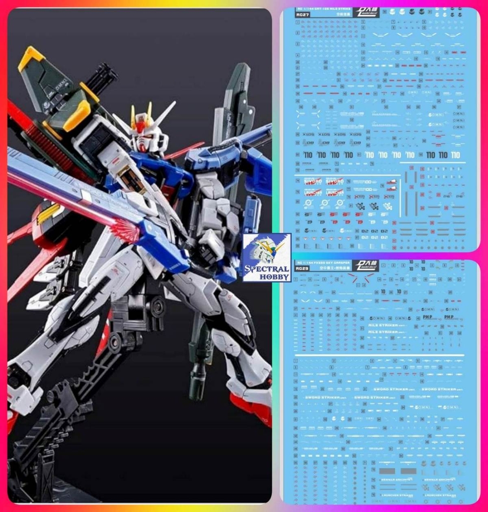 Decal nước dán mô hình EG HG RG STRIKE Rouge các loại Water sticker