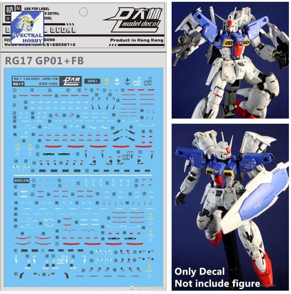 Decal nước dán mô hình gundam GP01 GP01FB GP02 GP03 RX78 PG MG RG Water sticker