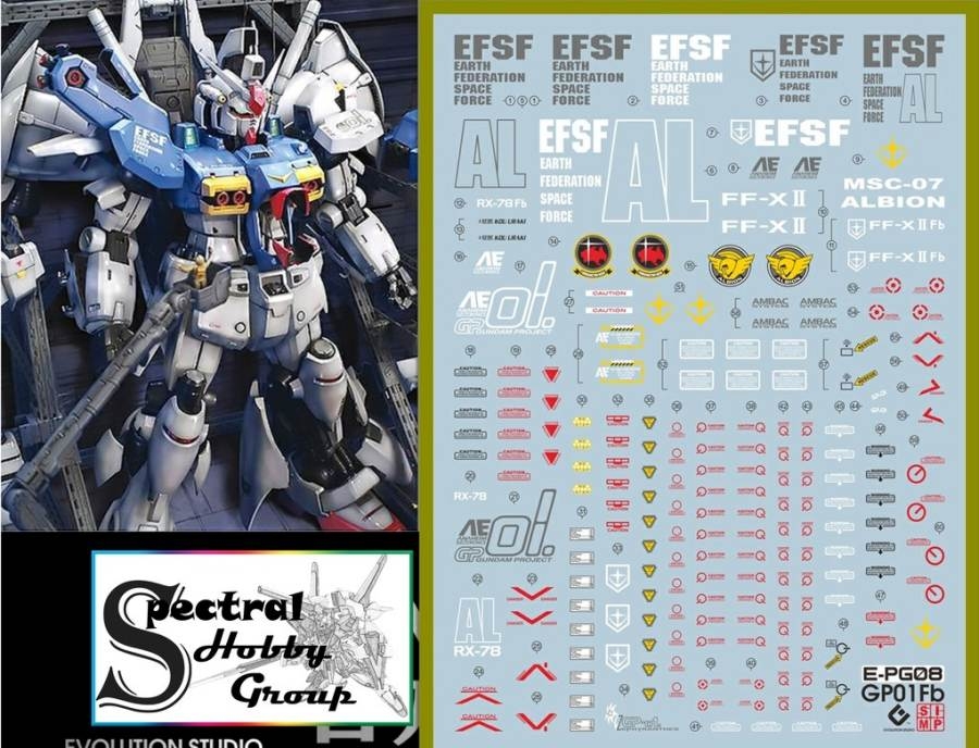 Decal nước dán mô hình gundam GP01 GP01FB GP02 GP03 RX78 PG MG RG Water sticker