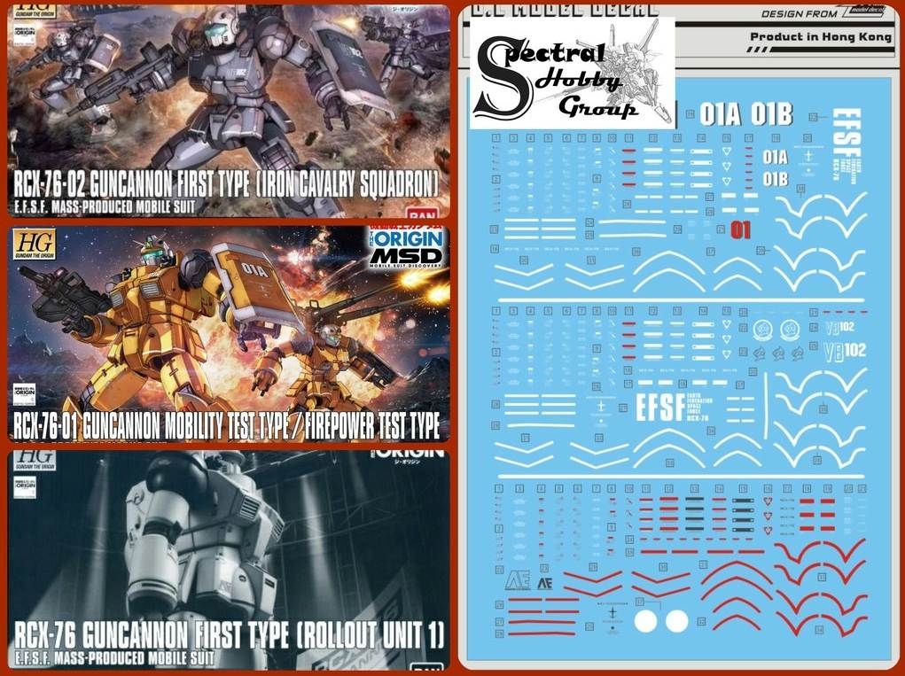 Decal nước dán mô hình HG GTO Guncannon Gouf Dom Guntank Zaku Black Char Origin các loại Water sticker