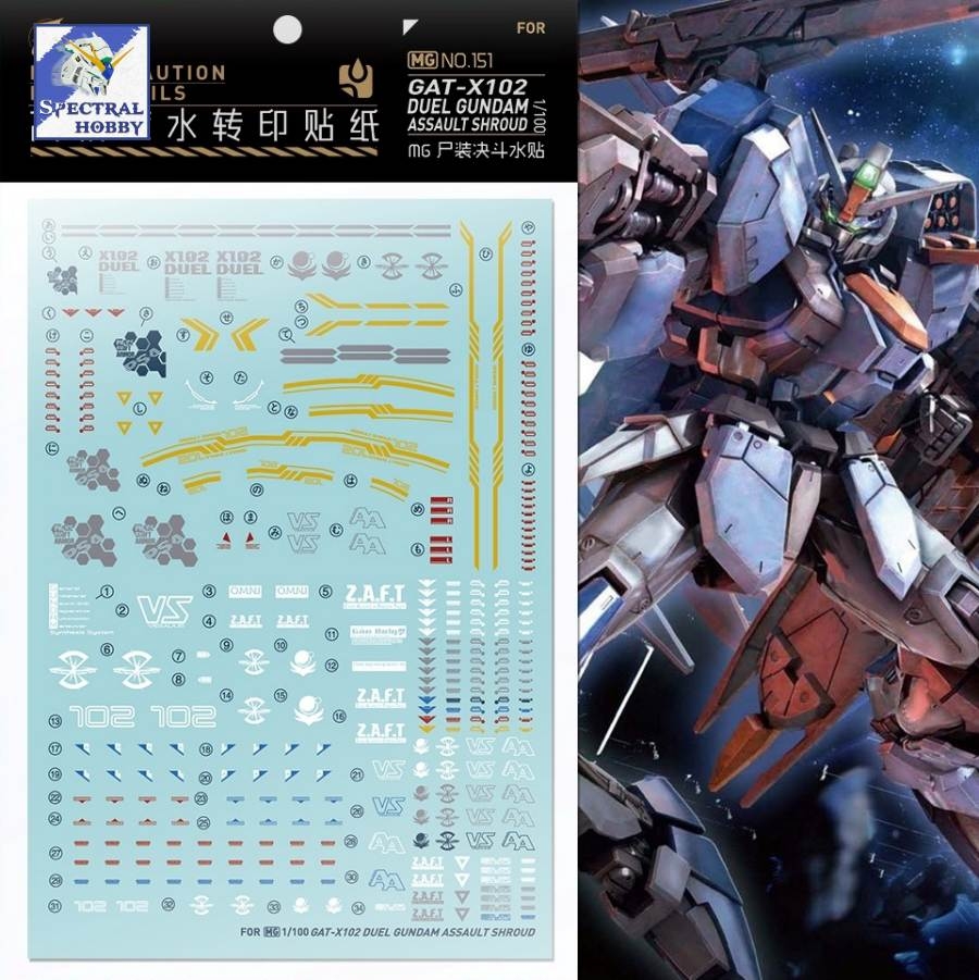Decal nước dán mô hình Duel gundam MG HG các loại water sticker