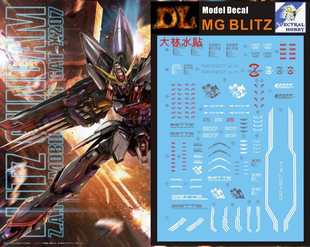 Decal nước dán mô hình Aegis Blitz gundam MG HG các loại water sticker