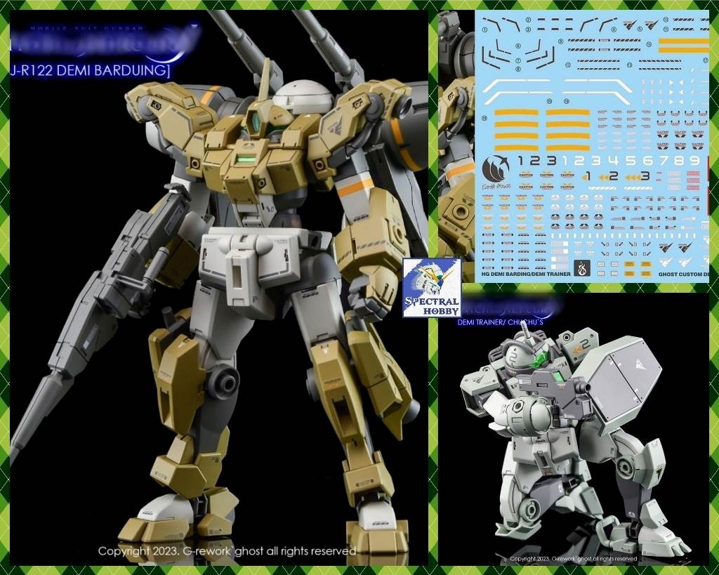 Decal nước dán mô hình DEMI BARDING TRAINER WITCH MERCURY Water sticker Các loại