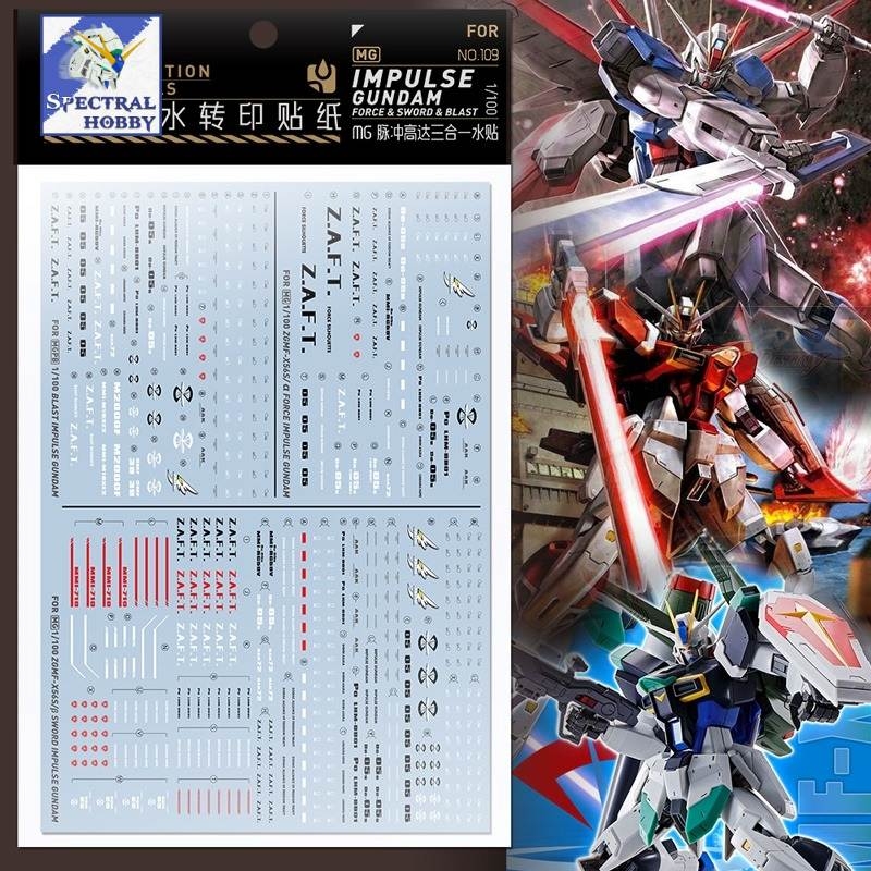 Decal nước dán mô hình Force Impulse Sword Blast Canon Custom MG MB RG Water sticker