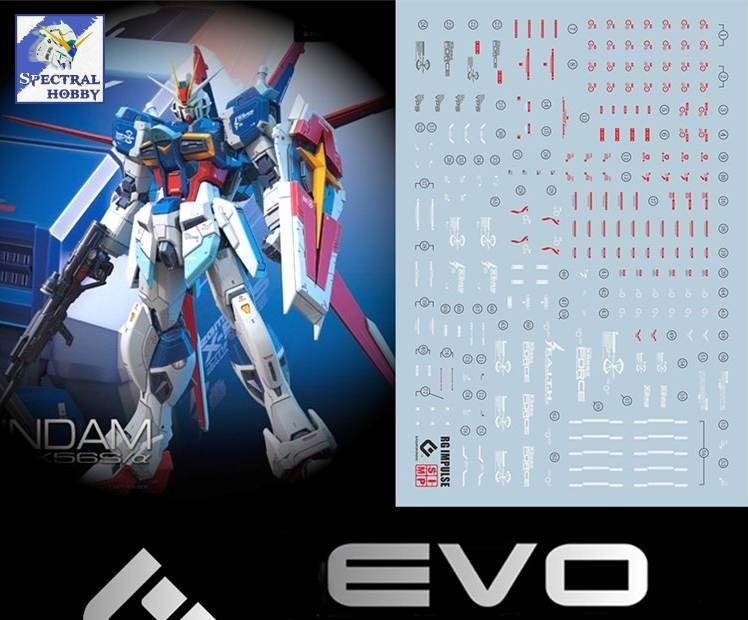 Decal nước dán mô hình Force Impulse Sword Blast Canon Custom MG MB RG Water sticker