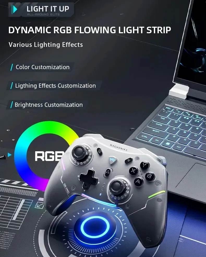 Tay cầm chơi game không dây Machenike G5 Pro Elite Hall Trigger Joystick Cho Switch Pc Android iOS Usb Bluetooth 2.4g