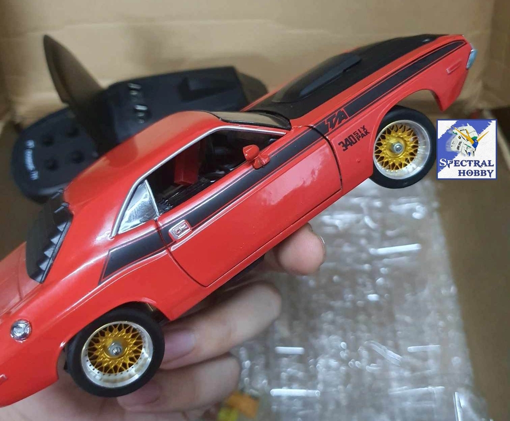 Ô tô điều khiển RC Car Drift 1/28 Remote Control 6CH Carbon Fiber HGV1 RWD Challenger 1970