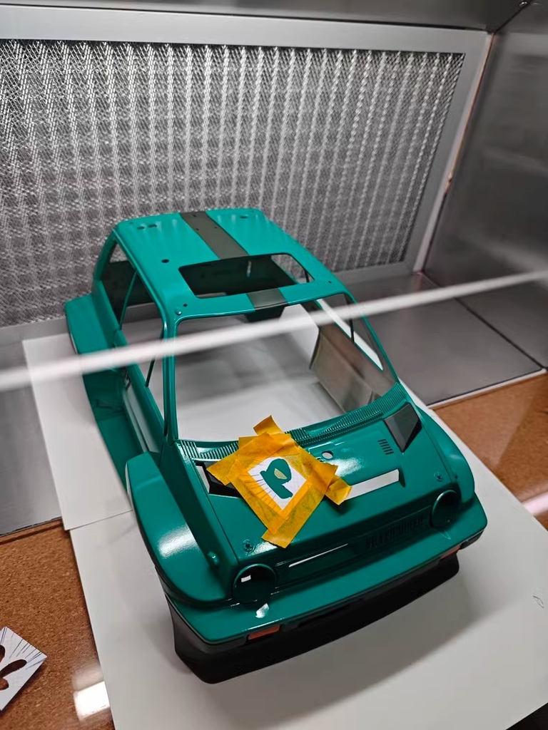 Hộp hút mùi khí cho sơn mô hình LA-03 Negative pressure spray paint box Metal liner BJD Lazy