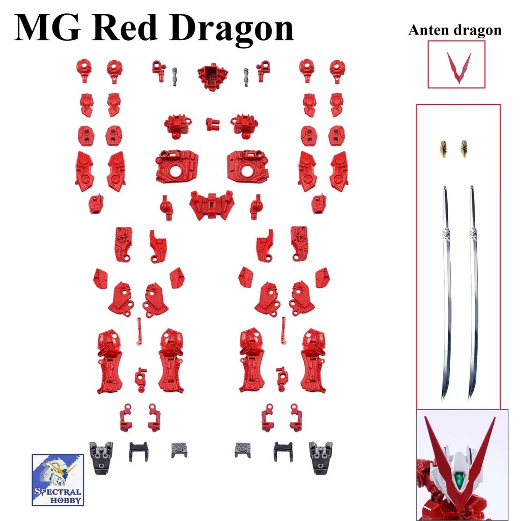 Phụ kiện mô hình bộ EW metal frame set part cho MG Astray red blue Alloy Skeleton Parts