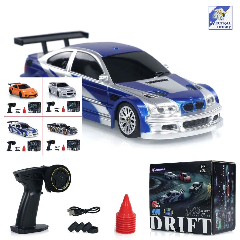 Ô tô điều khiển RC Car Drift 1/43 Chassis model mini racing 2.4G 4WD remote controld JIABAILE